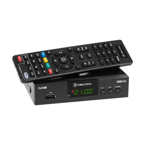Skaitmeninis priedėlis DVB-T2 Cabletech H.265/HEVC SCART, HDMI, USB